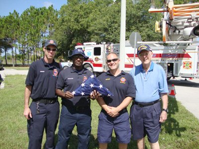 35 Fire Rescue with flag