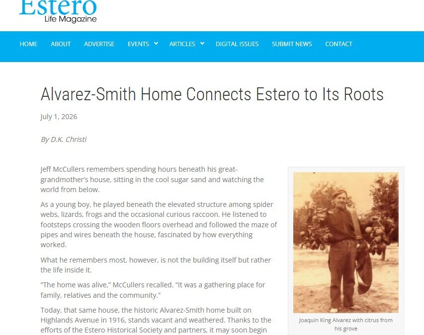 In the News: EsteroLife Magazine on Historic Preservation